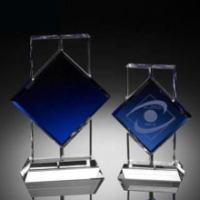 Crystal awards trophies corporate sports golf tennis football cheap personalised custom quality blue