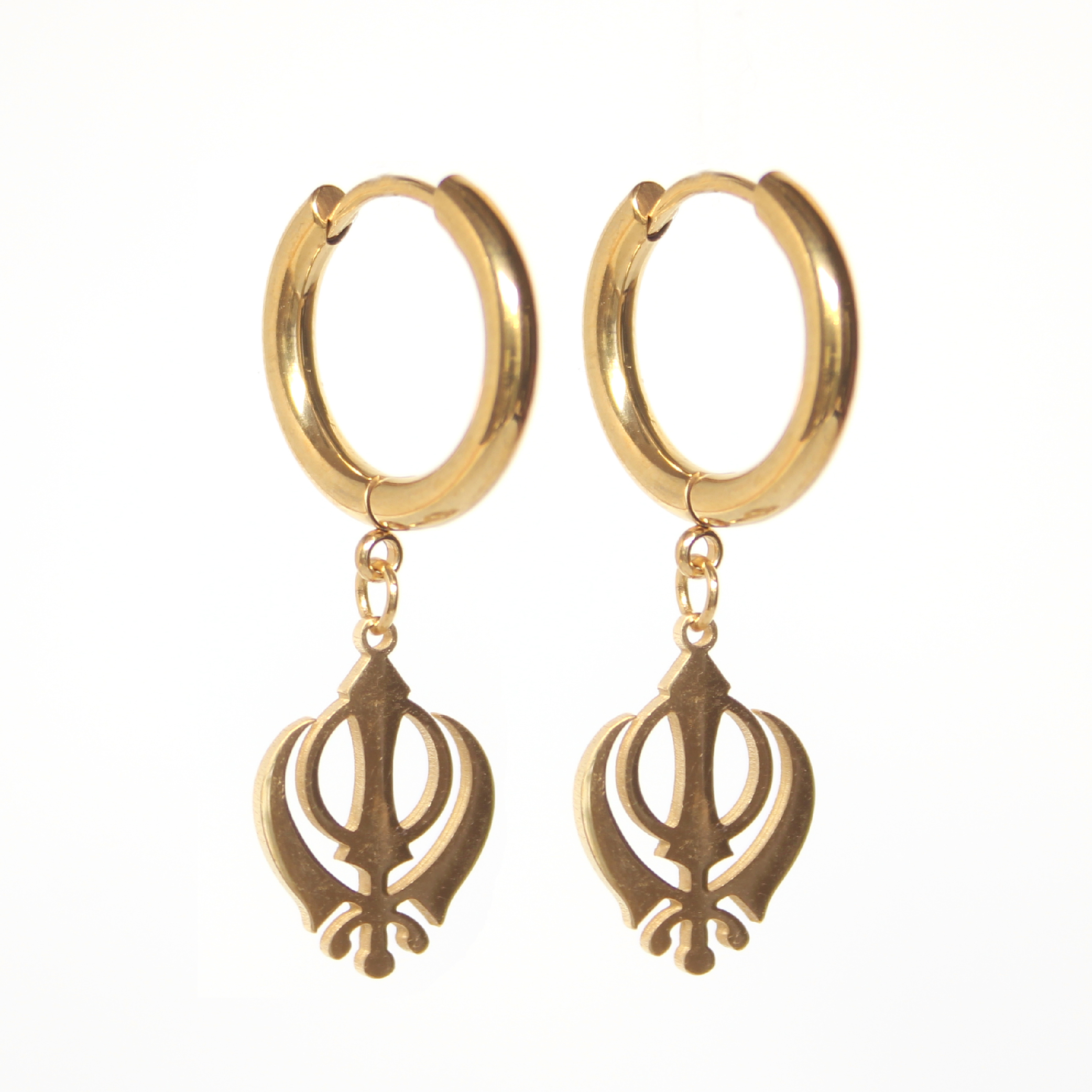 Buy Gold Plated Fashionable Glamorous Golden Color Bali Earrings for Boys  and Men at Amazon.in