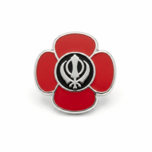 Khanda Poppy Remembrance Badge