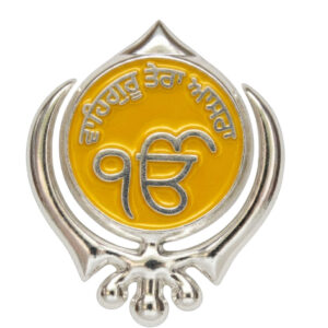 Ik Onkar Khanda Saffron Badge