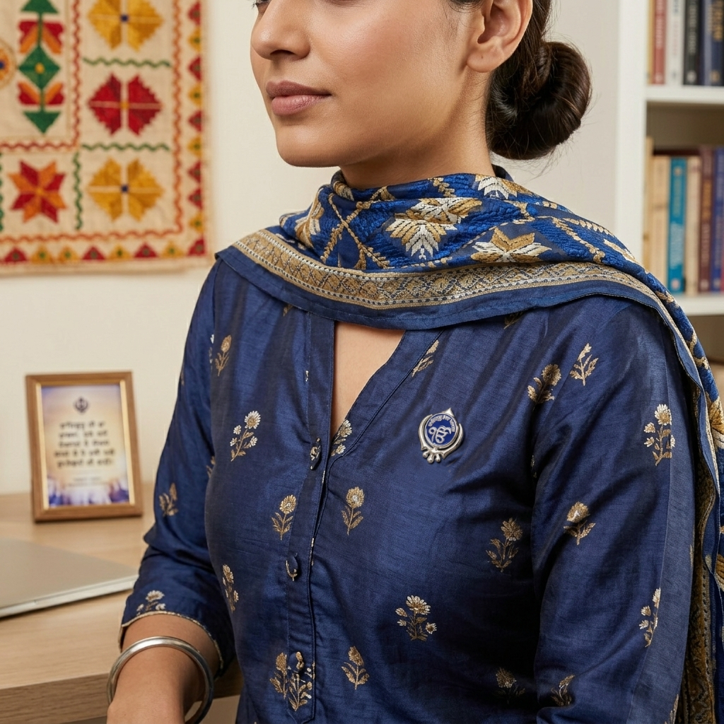 Ik Onkar Khanda Blue Badge - Image 3
